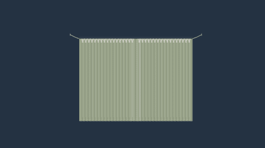 Drapery schematic drawn by Pleat